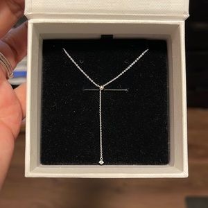 Mejuri Lariat Slide Necklace Silver